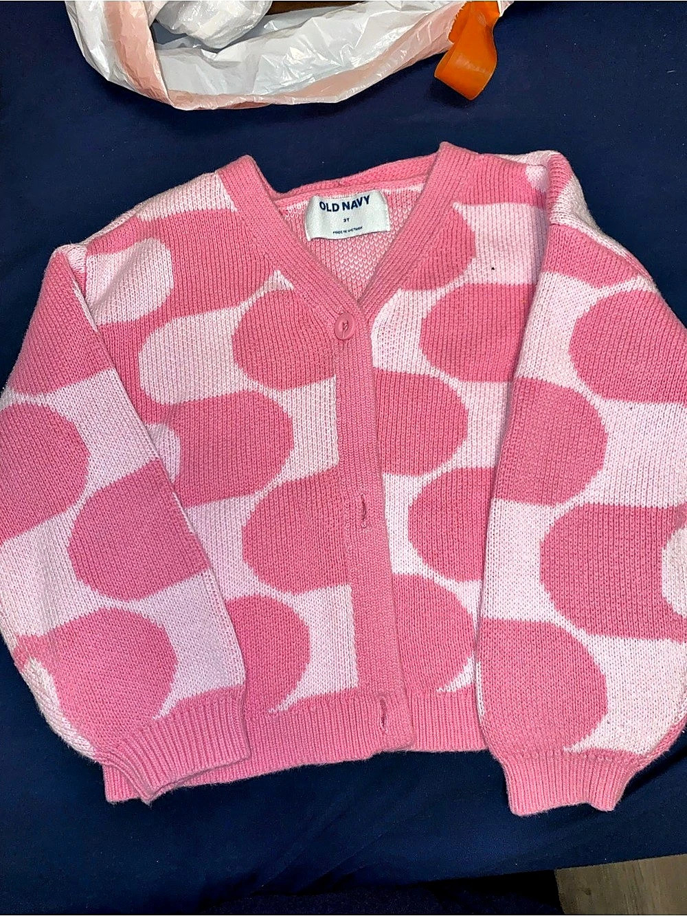 Old Navy Polka Dot Cardigan Sweater for Toddler Girls Pink